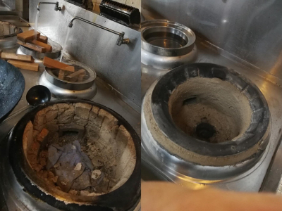 维修炉子，维修炉罩，更换耐火泥